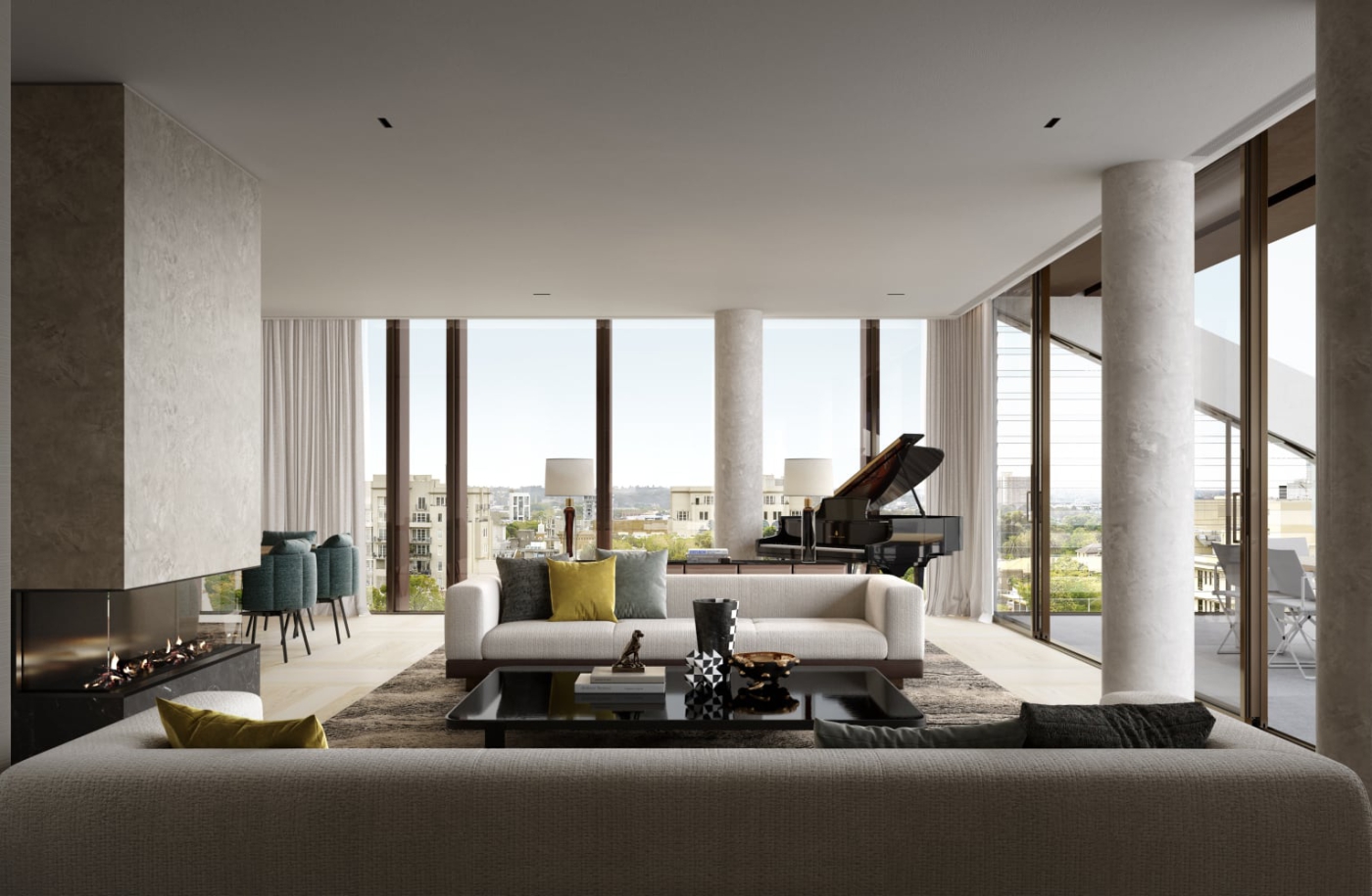 The Penthouse, Living